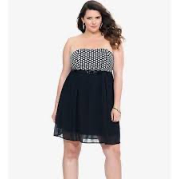 TORRID Strapless Fit & Flare Mini Dress - Picture 1 of 12